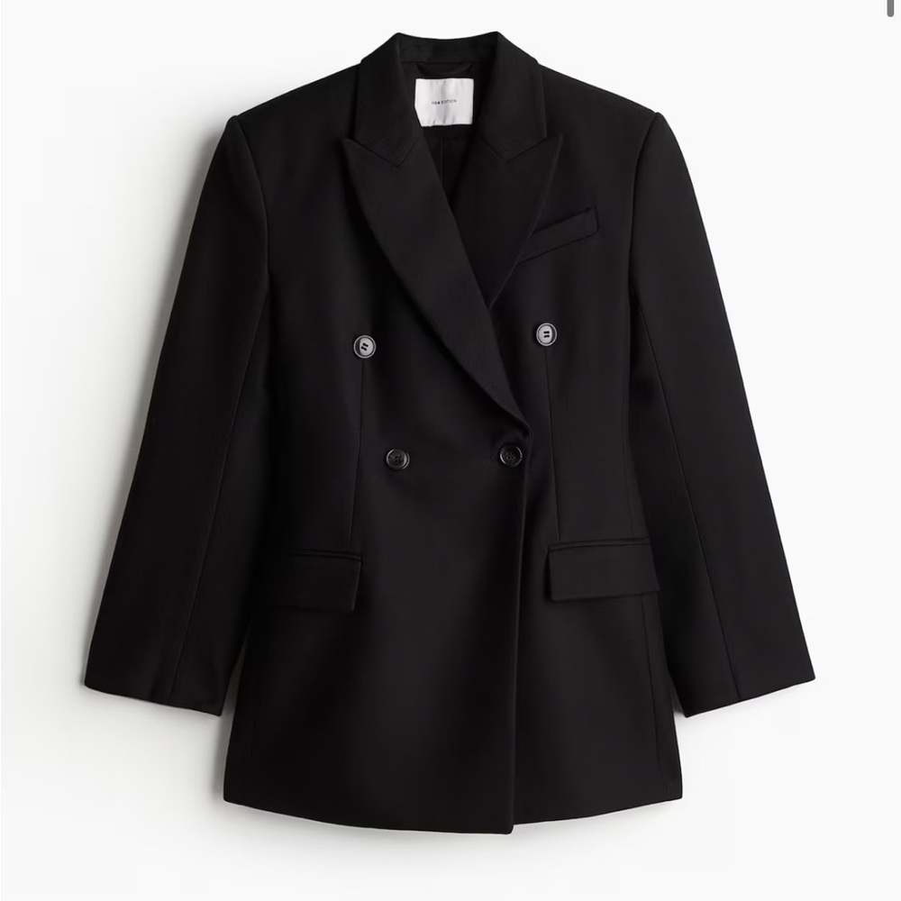 DEFINED-WAIST DOUBLE-BREASTED BLAZER from HM